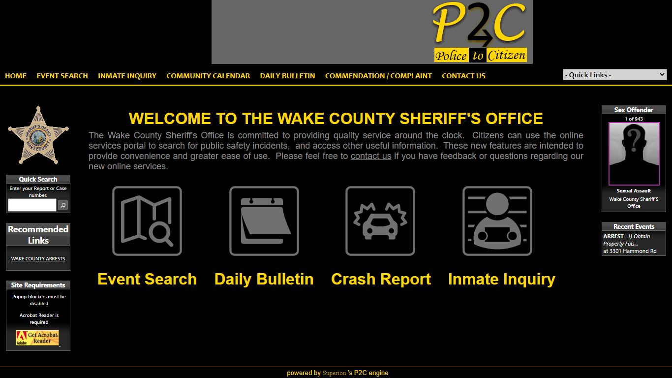 Wake County Sheriff's Office P2C